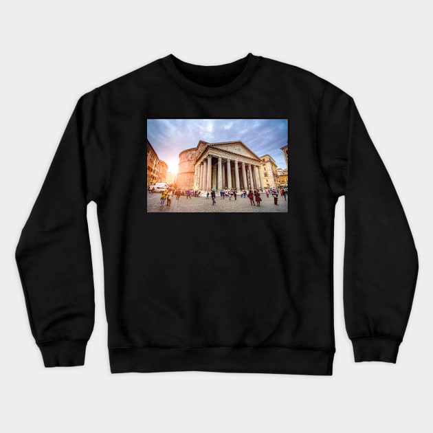 The Pantheon in Rome, Italy Crewneck Sweatshirt by mitzobs